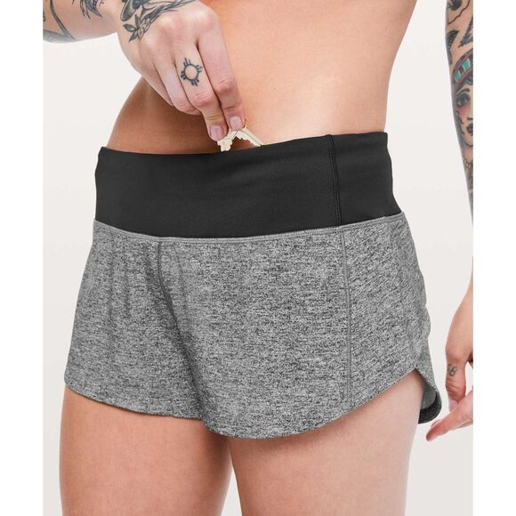 Lululemon Speed Up Short Low-Rise 2.5" *Heather Lux Multi Black - Picture 5 of 8
